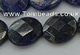 CSO709 15.5 inches 18mm faceted coin sodalite gemstone beads