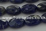 CSO716 15.5 inches 10*14mm faceted oval sodalite gemstone beads