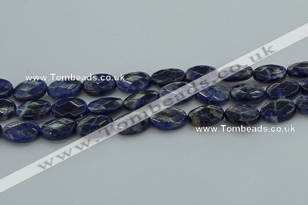 CSO718 15.5 inches 13*18mm faceted oval sodalite gemstone beads