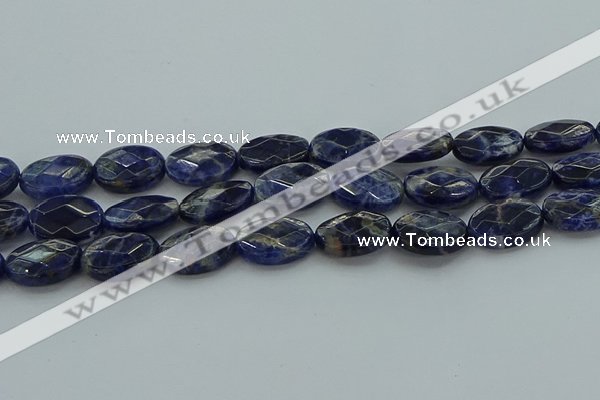 CSO719 15.5 inches 15*20mm faceted oval sodalite gemstone beads