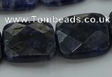 CSO729 15.5 inches 18*18mm faceted square sodalite gemstone beads