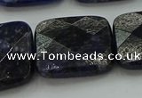 CSO730 15.5 inches 20*20mm faceted square sodalite gemstone beads