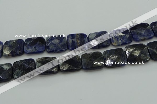 CSO730 15.5 inches 20*20mm faceted square sodalite gemstone beads