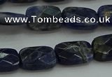 CSO736 15.5 inches 10*14mm faceted rectangle sodalite gemstone beads