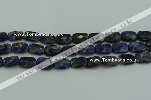 CSO738 15.5 inches 13*18mm faceted rectangle sodalite gemstone beads