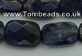 CSO739 15.5 inches 15*20mm faceted rectangle sodalite gemstone beads