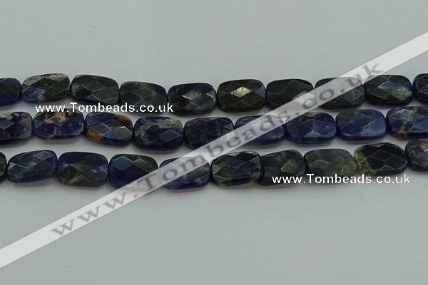 CSO739 15.5 inches 15*20mm faceted rectangle sodalite gemstone beads