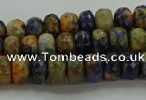 CSO761 15.5 inches 4*6mm faceted rondelle orange sodalite beads