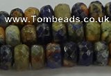 CSO762 15.5 inches 5*8mm faceted rondelle orange sodalite beads