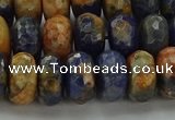 CSO763 15.5 inches 6*10mm faceted rondelle orange sodalite beads