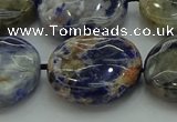 CSO776 15.5 inches 20mm flat round orange sodalite beads wholesale