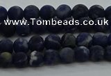 CSO810 15.5 inches 4mm round matte sodalite gemstone beads