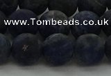 CSO814 15.5 inches 12mm round matte sodalite gemstone beads