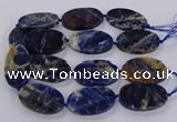 CSO820 15.5 inches 30*50mm - 32*52mm oval orange sodalite beads