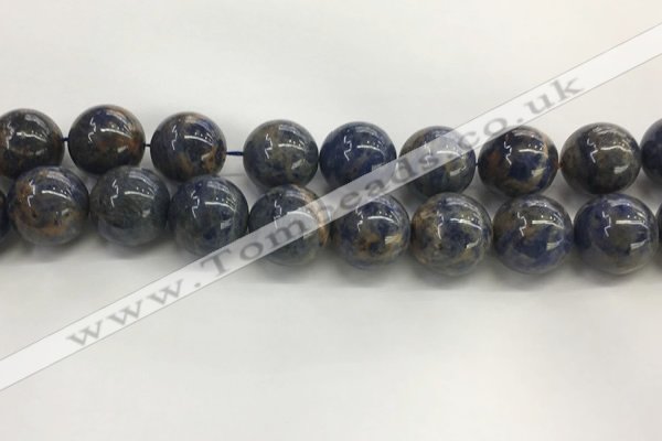 CSO837 15.5 inches 18mm round orange sodalite beads wholesale