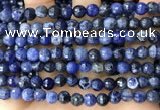 CSO846 15 inches 6mm faceted round sodalite beads wholesale