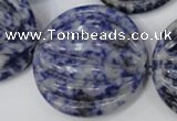 CSO85 15.5 inches 35mm flat round sodalite gemstone beads