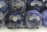 CSO913 15 inches 12mm faceted round sodalite beads wholesale