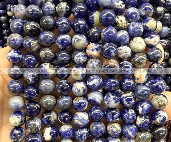 CSO958 15 inches 10mm round orange sodalite gemstone beads