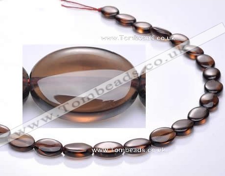 CSQ01 A grade 10*14mm oval natural smoky quartz beads Wholesale