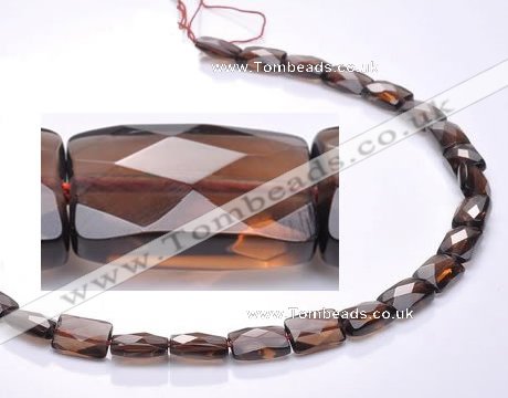 CSQ06 8*12mm faceted rectangle natural smoky quartz beads