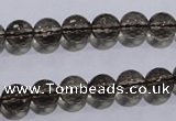 CSQ103 15.5 inches 8mm faceted round grade AA natural smoky quartz beads