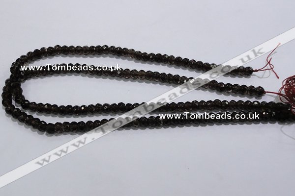 CSQ108 5*7mm faceted rondelle grade AA natural smoky quartz beads