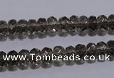 CSQ109 5*8mm faceted rondelle grade AA natural smoky quartz beads