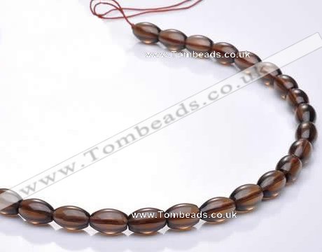 CSQ16 A grade 7*10mm rice natural smoky quartz beads Wholesale