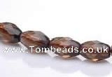 CSQ20 7*10mm faceted rice natural smoky quartz beads wholesale