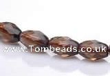 CSQ20 7*10mm faceted rice natural smoky quartz beads wholesale