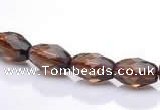 CSQ21 8*13mm faceted rice natural smoky quartz beads wholesale