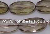 CSQ214 15*30mm faceted oval grade AA natural smoky quartz beads