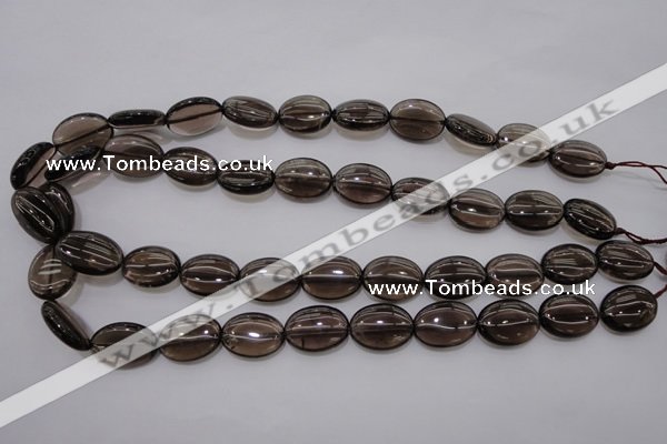 CSQ234 15.5 inches 13*18mm oval grade AA natural smoky quartz beads