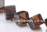 CSQ25 AB grade 12*12mm cube natural smoky quartz beads wholesale