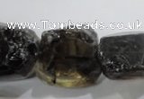 CSQ268 15.5 inches 16*20mm faceted nuggets smoky quartz beads