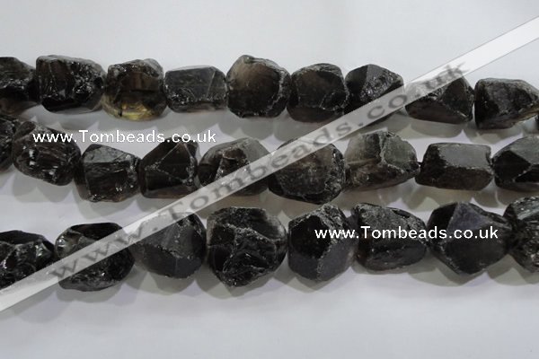 CSQ268 15.5 inches 16*20mm faceted nuggets smoky quartz beads