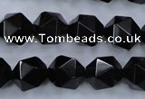 CSQ355 15.5 inches 14mm faceted nuggets smoky quartz beads