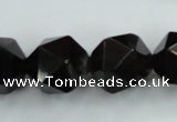 CSQ357 15.5 inches 18mm faceted nuggets smoky quartz beads