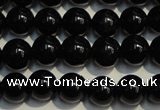 CSQ402 15.5 inches 8mm round black morion smoky quartz beads