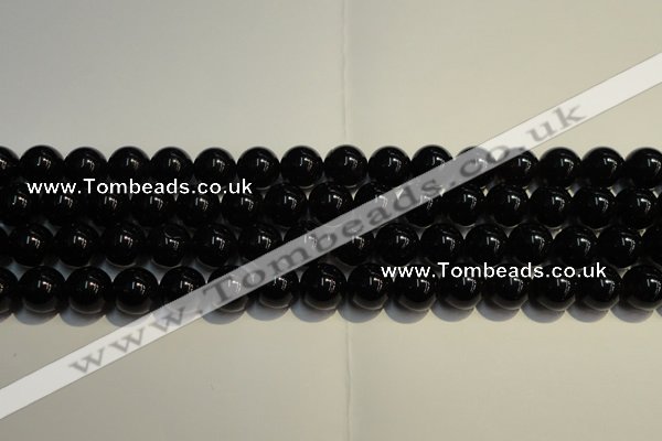 CSQ404 15.5 inches 12mm round black morion smoky quartz beads