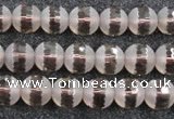 CSQ506 15.5 inches 6mm faceted round matte smoky quartz beads