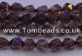 CSQ521 15.5 inches 6mm faceted nuggets smoky quartz beads