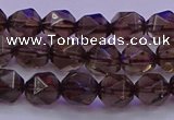 CSQ522 15.5 inches 8mm faceted nuggets smoky quartz beads