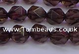 CSQ523 15.5 inches 10mm faceted nuggets smoky quartz beads