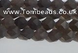 CSQ531 15.5 inches 6mm faceted nuggets matte smoky quartz beads