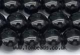 CSQ541 15 inches 8mm round black morion smoky quartz beads