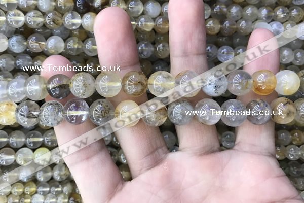 CSQ803 15.5 inches 10mm round scenic quartz beads wholesale