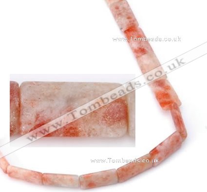 CSS07 12*20mm rectangle natural indian sunstone beads Wholesale