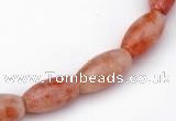 CSS08 5*12mm rice shape natural indian sunstone beads wholesale